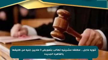 تنويه عاجل.. مطلقة عشرينية تطالب بتعويض 3 ملايين جنيه من طليقها بالقاهرة الجديدة